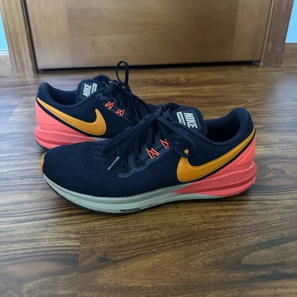Nike Air Zoom Structure 32 Blue and Orange Running Shoes - Picture 6 of 6